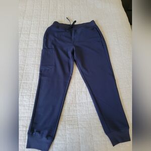 MANDALA Scrubs, High Waisted Joggers - S / Petite, Color blue